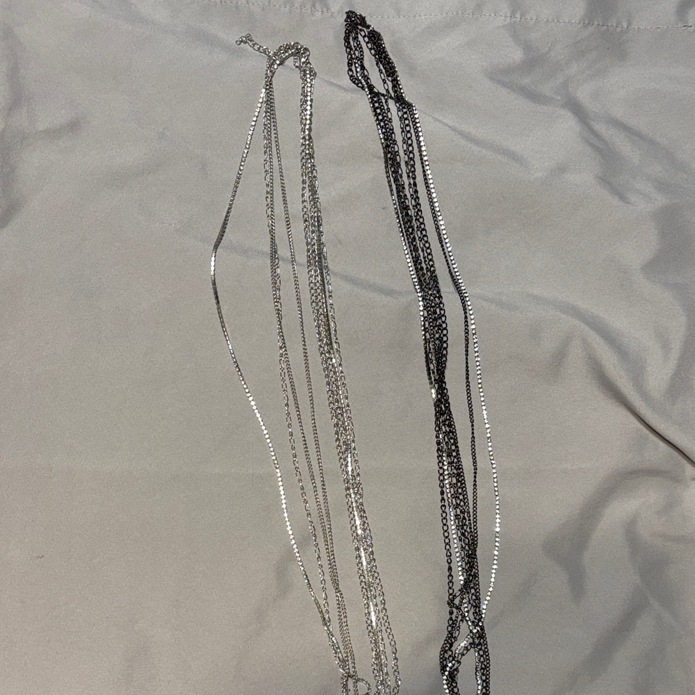 ☃️ NEW LOWER PRICE ☃️ ~ Paparazzi Silver and Black Layered Necklace